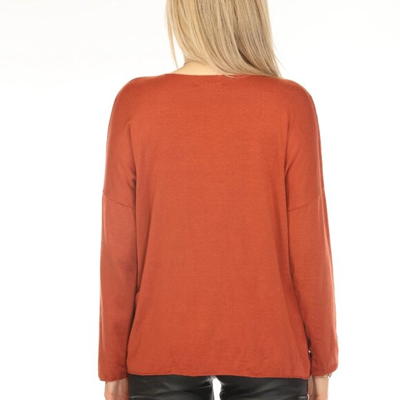 Rust Top With Leopard Print Scarf - Picture 3 of 16